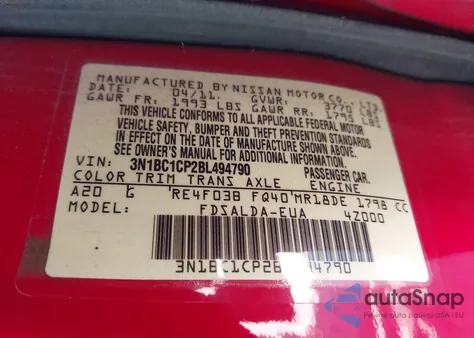 2011 Nissan Versa 1.8S из США, поврежденный, VIN 3N1BC1CP2BL494790